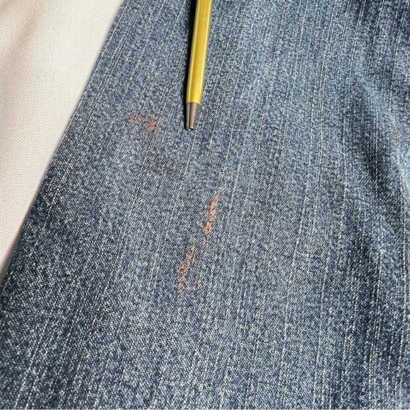 J. Jill Stretch Denim Jacket With Jewels & Metallic Gold Pattern Women's Size S - Picture 16 of 16